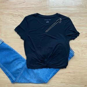 American Eagle Twist Front Shirt